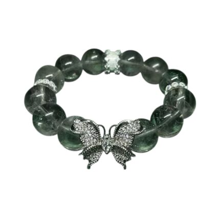 Black Amber Butterfly Bracelet Water Element