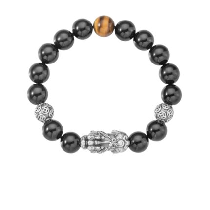 Black Sapphire Amber BaZi Bracelet Water Element
