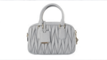 MO MO Ruffled Bowling Bag Grey
