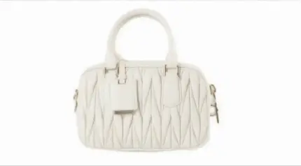 MO MO Ruffled Bowling Bag - White