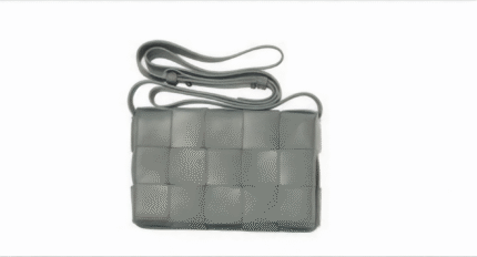Woven Grids Pattern Sheepskin Ladies Bag