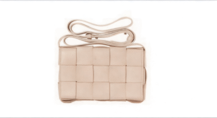 Woven Grids Pattern Sheepskin Ladies Bag